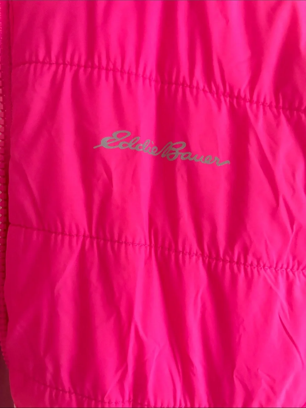 Eddie Bauer Girls' Two-Tone Hot Pink and Light Pink Puffer Jacket